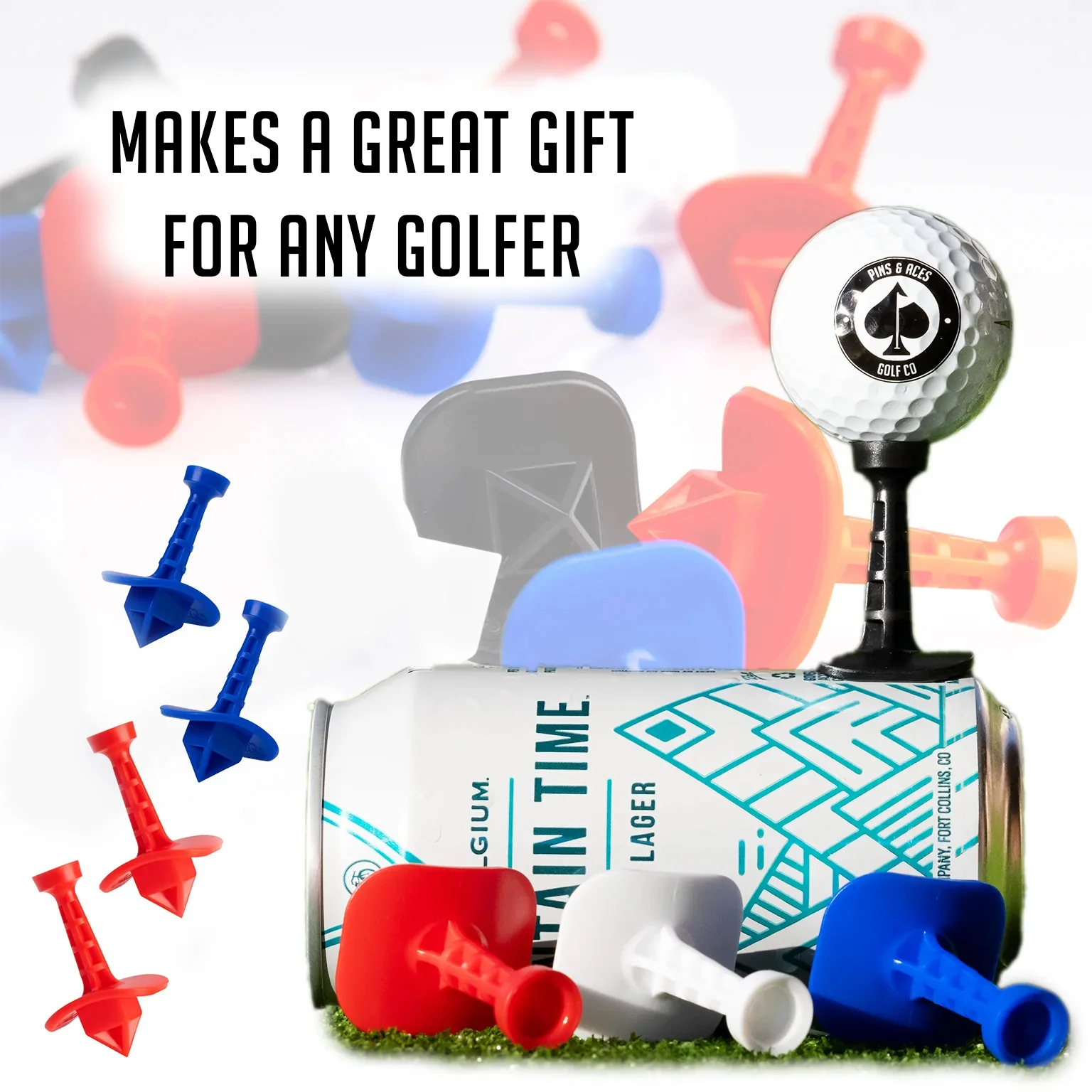 The Shottee Golf Tee - Blue 3 Pack - Image 10