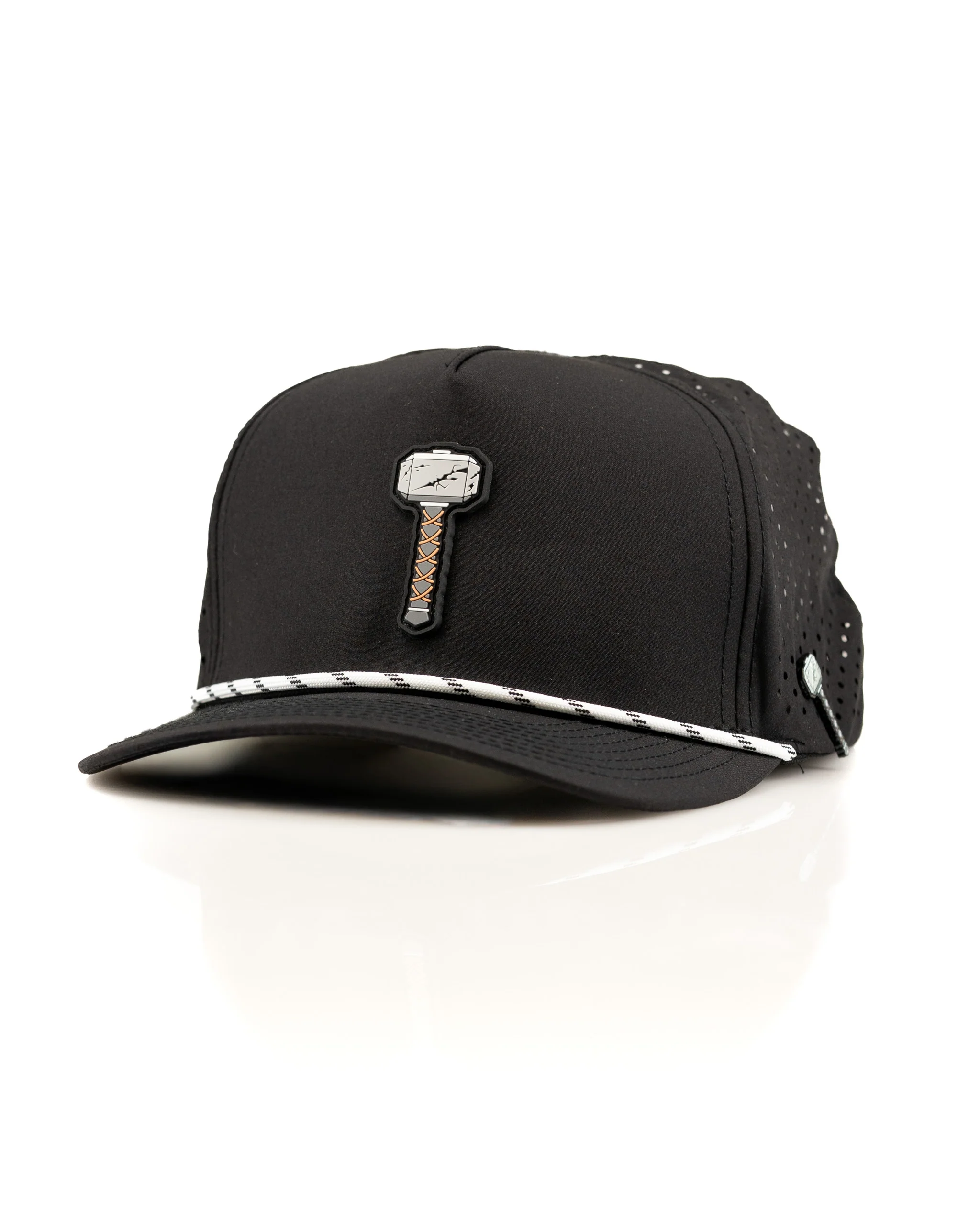 Thor's Hammer Black - Perforated Rope Hat - Image 4