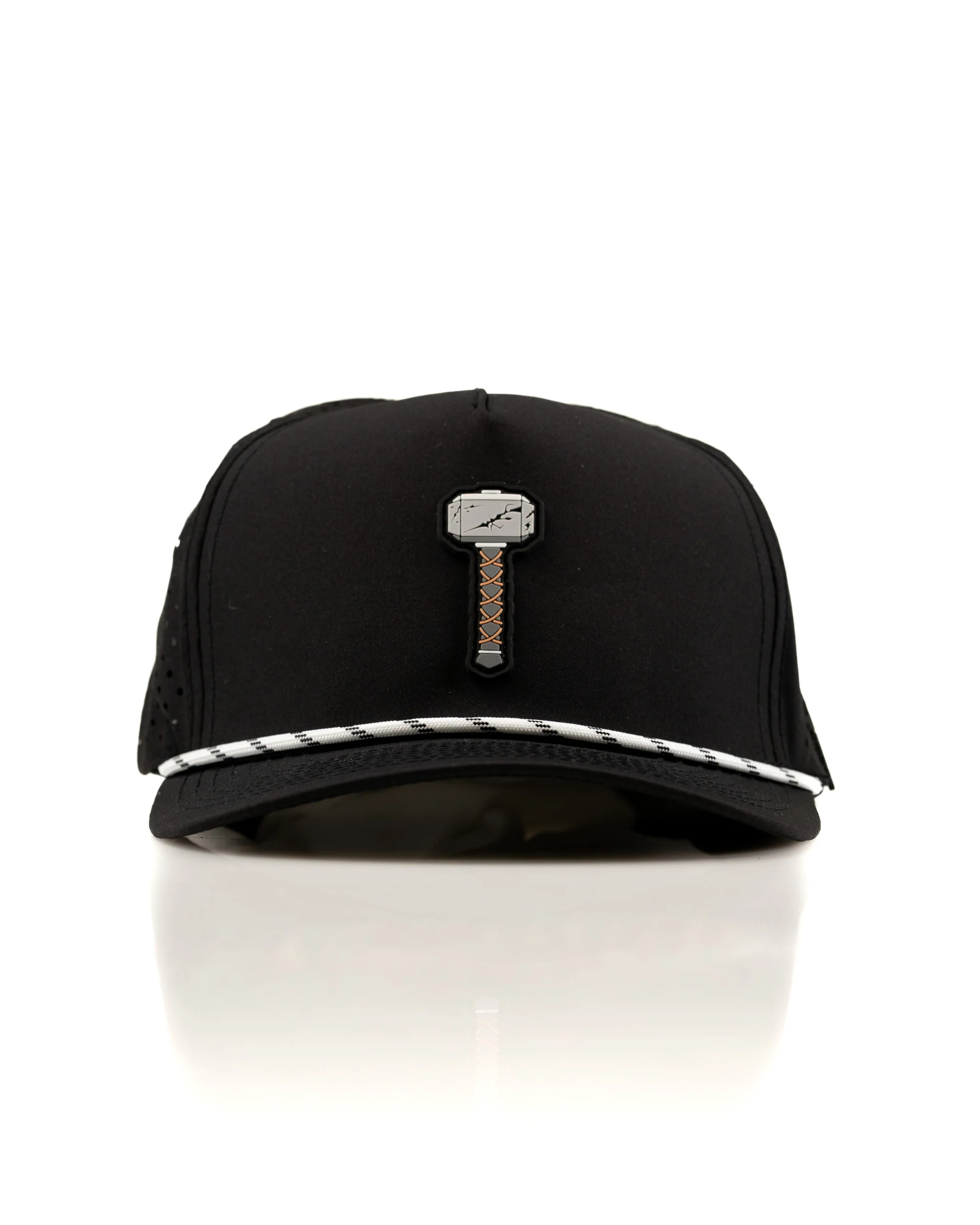 Thor's Hammer Black - Perforated Rope Hat - Image 5