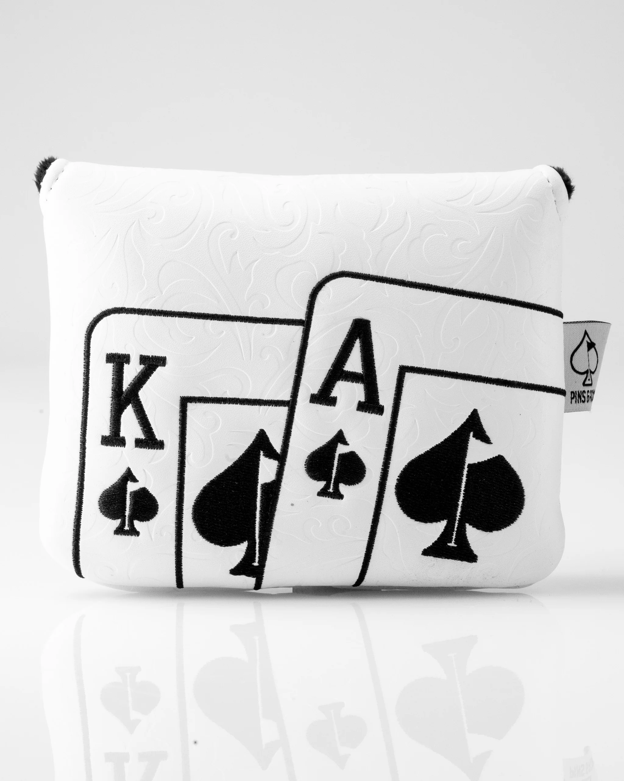 White Out Ace of Spades - Center Shaft Mallet Putter Cover - Image 2