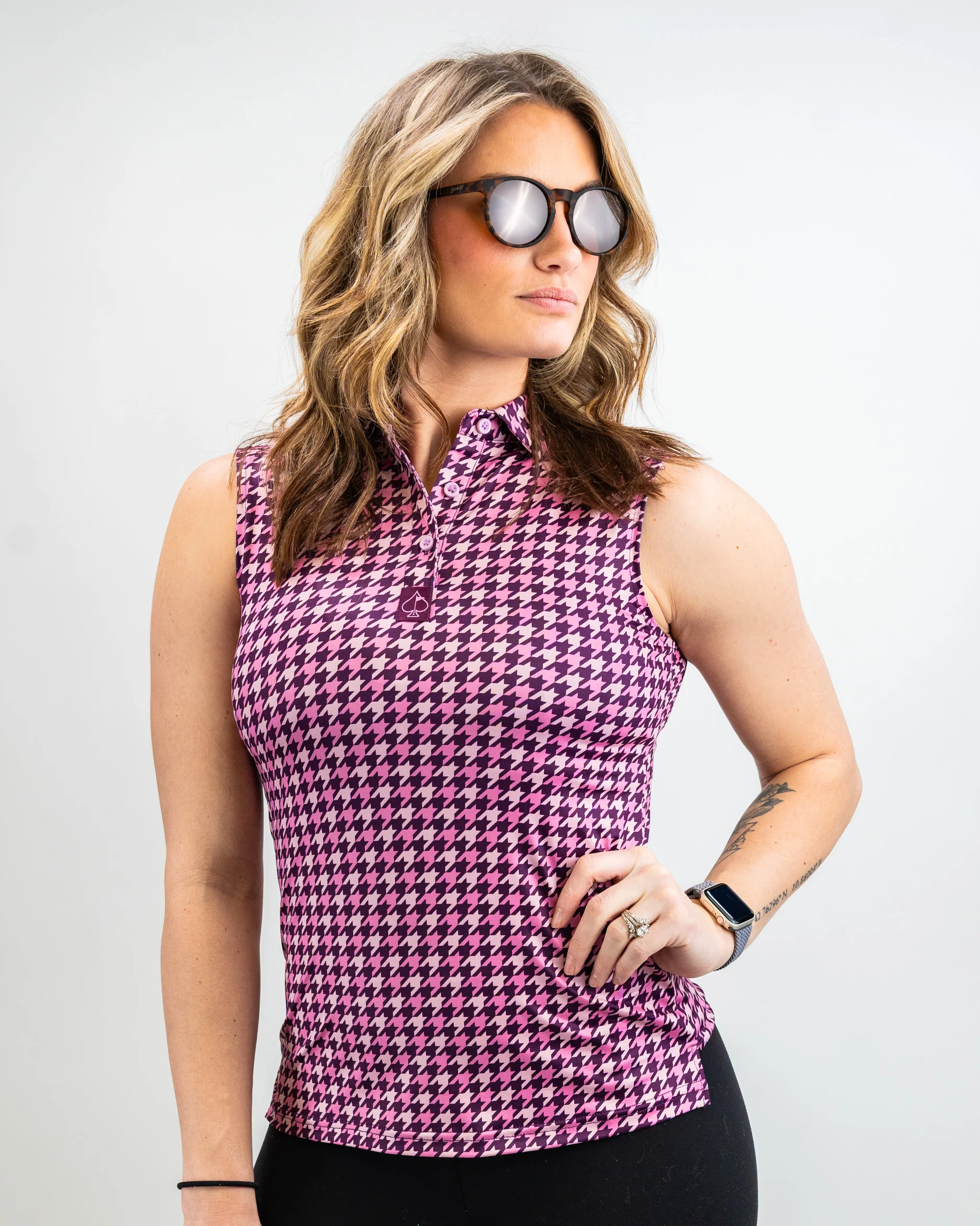 Women's Houndstooth Raspberry - Image 19